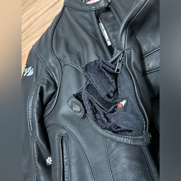 Joe Rocket Rocket Girl black soft thick leather motorcycle jacket with armor - Picture 8 of 10